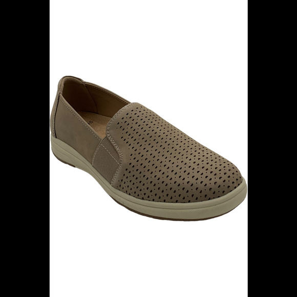 Earth Origins Leather Slip-On Casual Sneakers Elin Coco - Wide - Picture 3 of 4